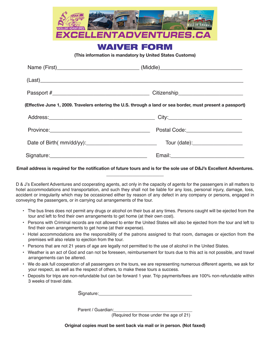 Waiver Form